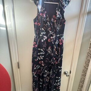 Banana Republic Floral Maxi Dress - Navy and Pink